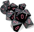 Dice: 10x D10: Opaque: Black/Pink